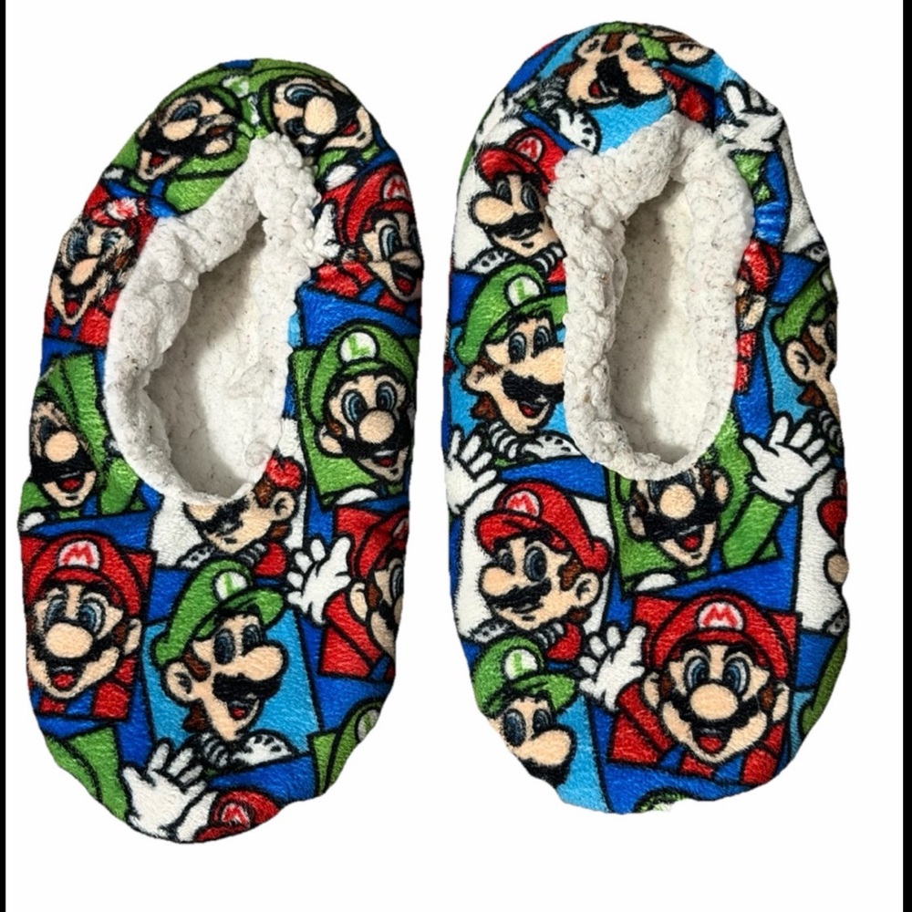 Mario & Luigi Kids Slippers - Blue, Green, and Red